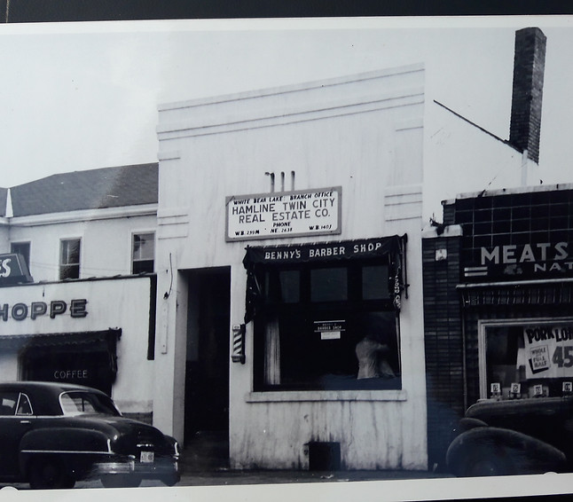 Benny's Barber Shop historic exterior circa 1940s